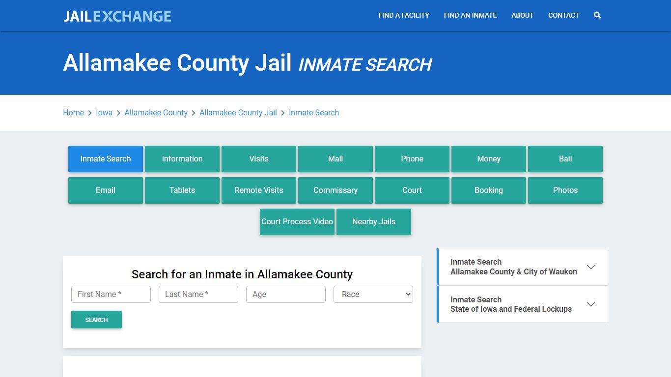 Allamakee County Jail, IA Inmate Search: Roster & Mugshots