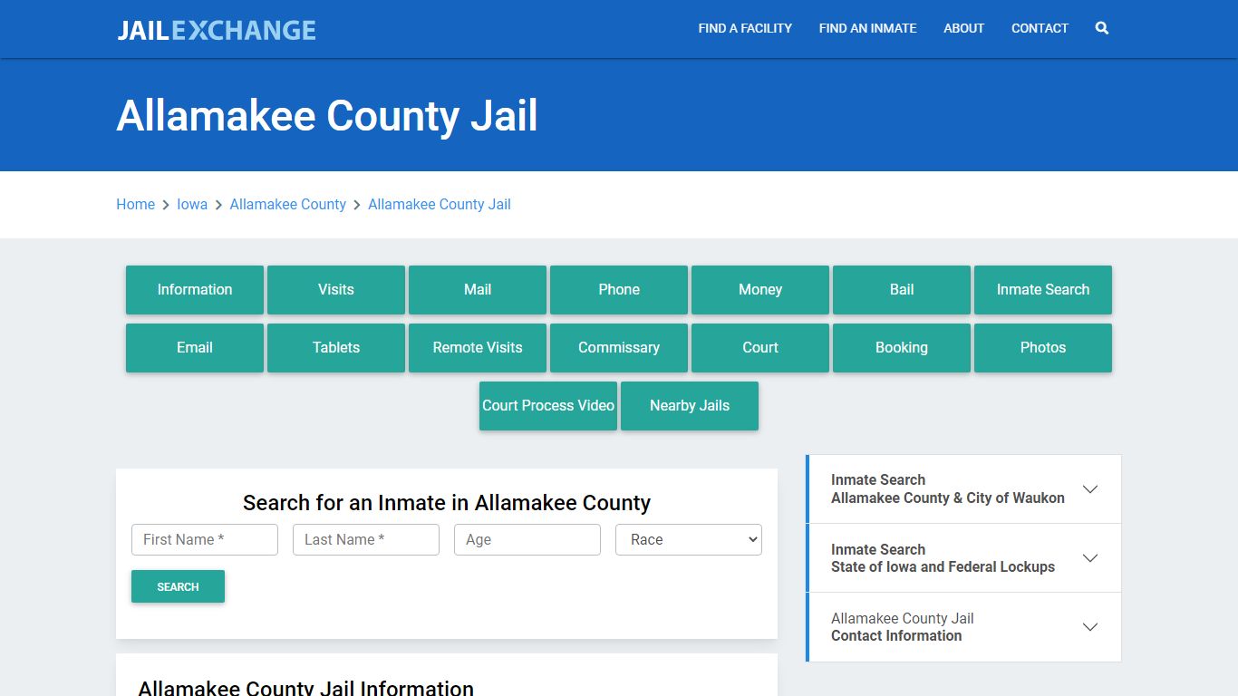 Allamakee County Jail Roster Lookup, IA, Inmate Search